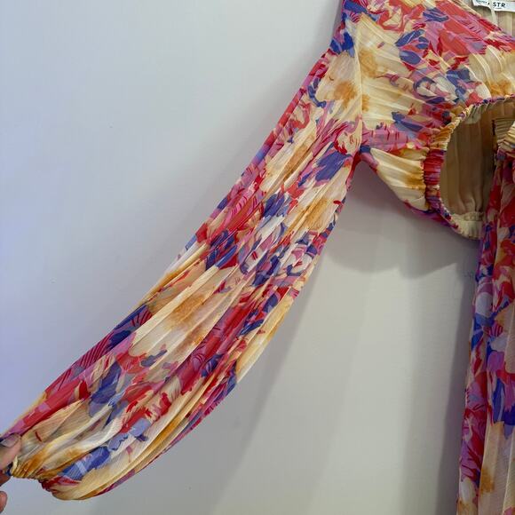 ASTR the Label Revery Floral Long Sleeve Maxi Dress Size L - Picture 6 of 8